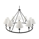 Modern European furniture - Black Iron 10-Light Chandelier - www.oroatrade.com