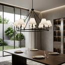 Modern European furniture - Black Iron 10-Light Chandelier - www.oroatrade.com