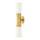 Hospitality furniture - White Glass 2-Light Wall Lamp - www.oroatrade.com
