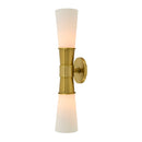 Hospitality furniture - White Glass 2-Light Wall Lamp - www.oroatrade.com
