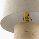Contract furniture - Travertine Base Accent Table Lamp - www.oroatrade.com