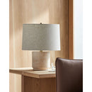 Contract furniture - Travertine Base Accent Table Lamp - www.oroatrade.com