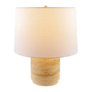 Contract furniture - Travertine Base Accent Table Lamp - www.oroatrade.com