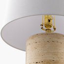 Contract furniture - Travertine Base Accent Table Lamp - www.oroatrade.com