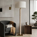 Contract furniture - Beige Marble Accent Floor Lamp - www.oroatrade.com