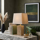 Hospitality furniture - Brown Travertine Accent Table Lamp - www.oroatrade.com