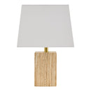 Hospitality furniture - Brown Travertine Accent Table Lamp - www.oroatrade.com