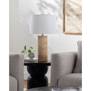 Hospitality furniture - Reeded Travertine Accent Table Lamp - www.oroatrade.com