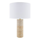 Hospitality furniture - Cylindrical Travertine Accent Table Lamp - www.oroatrade.com