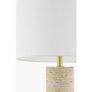 Hospitality furniture - Cylindrical Travertine Accent Table Lamp - www.oroatrade.com