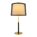 Contract furniture - Black Linen Accent Table Lamp - www.oroatrade.com