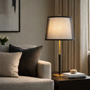 Contract furniture - Black Linen Accent Table Lamp - www.oroatrade.com