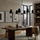 Hospitality furniture - Black Metal 6-Light Chandelier - www.oroatrade.com