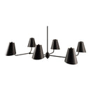 Hospitality furniture - Black Metal 6-Light Chandelier - www.oroatrade.com