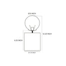 Contract furniture - White Glass Sphere Table Lamp - www.oroatrade.com