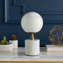 Contract furniture - White Glass Sphere Table Lamp - www.oroatrade.com