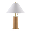 Hospitality furniture - Cream Wood Base Table Lamp - www.oroatrade.com