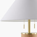 Hospitality furniture - Cream Wood Base Table Lamp - www.oroatrade.com