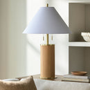 Hospitality furniture - Cream Wood Base Table Lamp - www.oroatrade.com