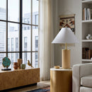 Hospitality furniture - Cream Wood Base Table Lamp - www.oroatrade.com