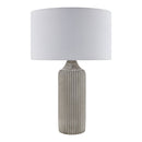 Hospitality furniture - Reeded Gray Concrete Table Lamp - www.oroatrade.com