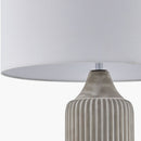 Hospitality furniture - Reeded Gray Concrete Table Lamp - www.oroatrade.com