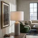 Hospitality furniture - Reeded Gray Concrete Table Lamp - www.oroatrade.com