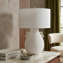 Hospitality furniture - Glazed White Ceramic Table Lamp - www.oroatrade.com
