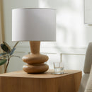 Hospitality furniture - White Drum Linen Table Lamp - www.oroatrade.com
