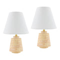 Modern European furniture - White Shade Accent Table Lamps (2) - www.oroatrade.com
