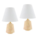 Modern European furniture - White Shade Accent Table Lamps (2) - www.oroatrade.com