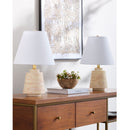 Modern European furniture - White Shade Accent Table Lamps (2) - www.oroatrade.com