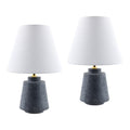 Modern European furniture - White Shade Accent Table Lamps (2) - www.oroatrade.com