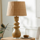 Hospitality furniture - Rattan Light Brown Base Table Lamp - www.oroatrade.com