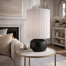 Hospitality furniture - Reeded Linen Accent Table Lamp - www.oroatrade.com