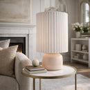 Hospitality furniture - Reeded Linen Accent Table Lamp - www.oroatrade.com