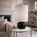 Hospitality furniture - Reeded Linen Accent Table Lamp - www.oroatrade.com