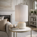 Hospitality furniture - Reeded Linen Accent Table Lamp - www.oroatrade.com
