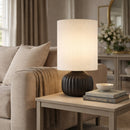 Contract furniture - Fluted Ceramic Accent Table Lamp - www.oroatrade.com