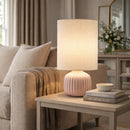 Contract furniture - Fluted Ceramic Accent Table Lamp - www.oroatrade.com