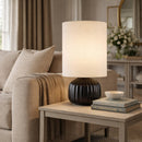Contract furniture - Fluted Ceramic Accent Table Lamp - www.oroatrade.com