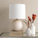 Hospitality furniture - White Ceramic Sphere Table Lamp - www.oroatrade.com