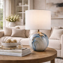 Hospitality furniture - Swirl Round Ceramic Table Lamp - www.oroatrade.com