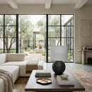 Contract furniture - Round Glazed Ceramic Table Lamp - www.oroatrade.com