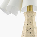 Hospitality furniture - Scalloped White Cotton Table Lamp - www.oroatrade.com