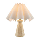 Hospitality furniture - Scalloped White Cotton Table Lamp - www.oroatrade.com