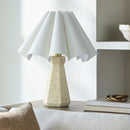 Hospitality furniture - Scalloped White Cotton Table Lamp - www.oroatrade.com