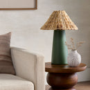 Contract furniture - Seagrass Shade Ceramic Table Lamp - www.oroatrade.com