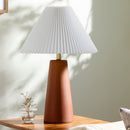 Contract furniture - Pleated Shade Ceramic Table Lamp - www.oroatrade.com