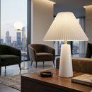 Contract furniture - Pleated Shade Ceramic Table Lamp - www.oroatrade.com